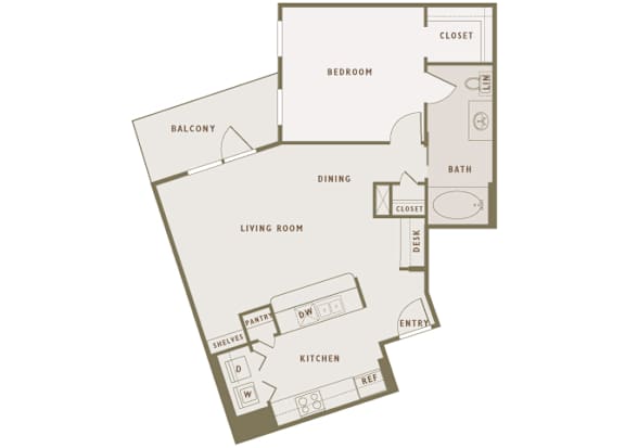 Monterra Las Colinas - A6 - 1 bedroom - 1 bath
