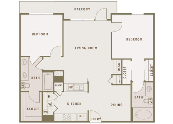 Monterra Las Colinas - B1 - 2 bedroom - 2 bath