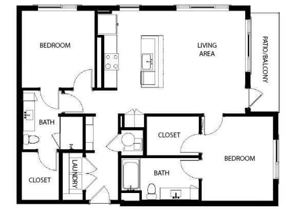 Axio at Carillon - B4 - 2 Bedroom - 2 Bath - 2D