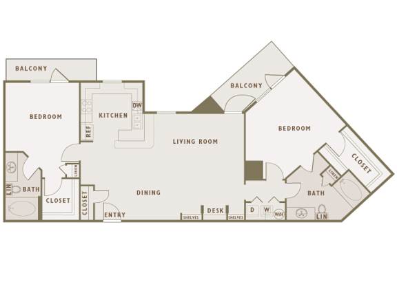 Monterra Las Colinas - B5 - 2 bedroom - 2 bath