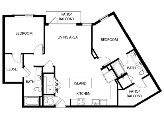 Axio at Carillon - B8 - 2 Bedroom - 2 Bath - 2D