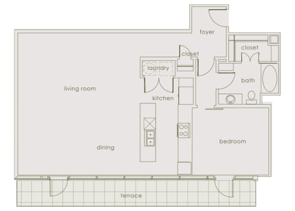 Main 3 Downtown - A5 (Tower) - 1bed/1 bath - 2D