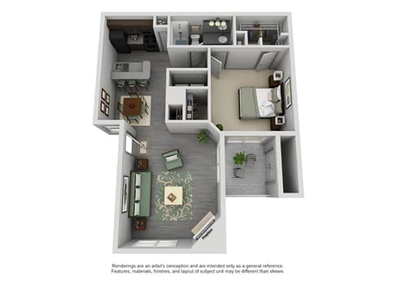Floor Plan  The Westside Apartment Homes 1 Bedroom 1 Bath