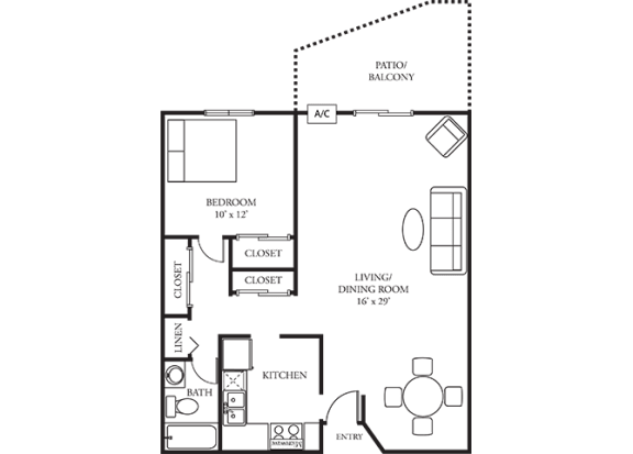 The Woods of Burnsville Apartment Homes - 1 Bedroom 1 Bath Apartment