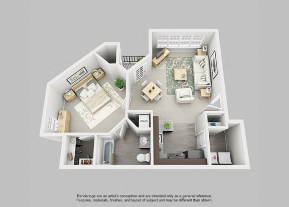 Perimeter 5550 Apartment Homes - 1 Bedroom 1 Bath Apartment