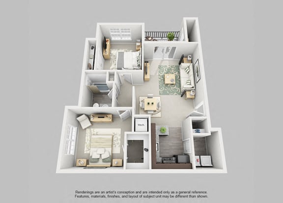 Perimeter 5550 Apartment Homes - 2 Bedroom 1 Bath Apartment