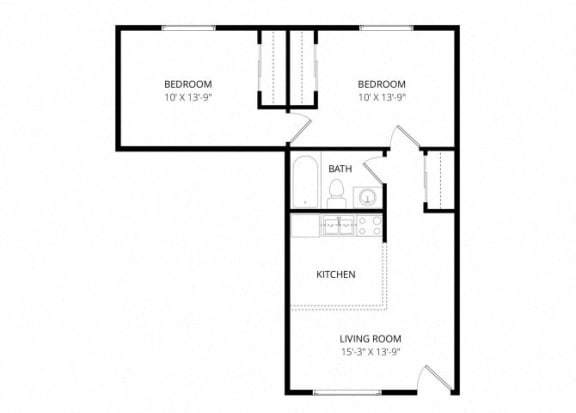 Floor Plan  College View Apartments - Floorplan