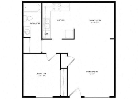 Floor Plan  Brighton Woods Apartments - Floorplan