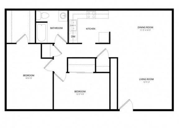 Floor Plan  Brighton Woods Apartments - Floorplan