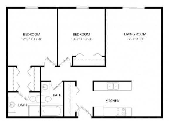 Floor Plan  Quiet Creek Apartments - Floorplan