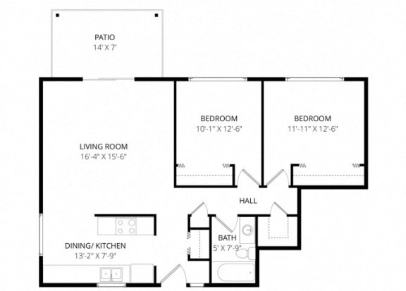 Floor Plan  Bay Arms Apartments - Floorplan