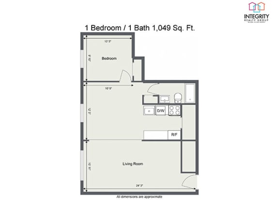 1 Bath 1049 Large Floor Plan at  Integrity Medina Apartments, Integrity Realty LLC, Ohio, 44256