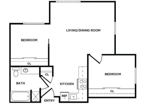 1 2 Bedroom Apartments in Federal Way WA Floor Plans