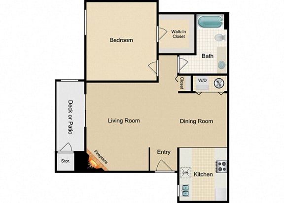Fraser One bedroom One bathroom