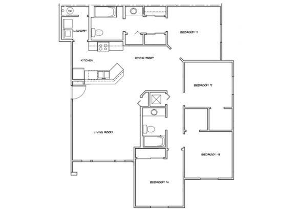 4 Bedroom Floor Plan