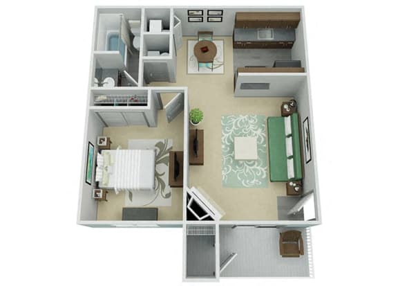 1 Bed 1 Bath Floor Plan with 650 Sq. Ft. at Verona, Littleton, CO
