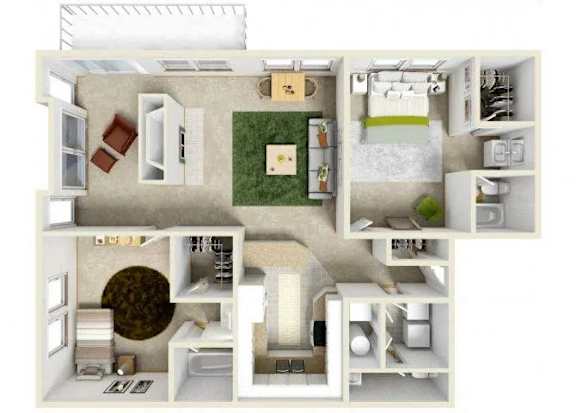 Floor Plan  2 Bedroom Floor Plan at Brighton Way, Smyrna
