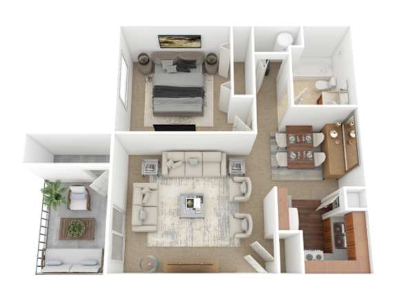 A1 Floor Plan at Evergreen, Merrillville