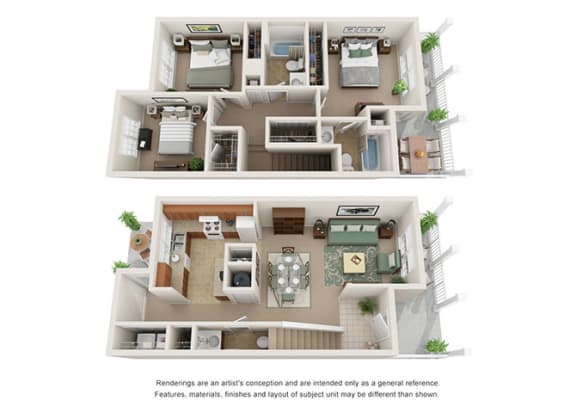 Floor Plan options at Villages at Carver in Atlanta, Georgia