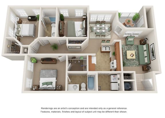 Floor Plan options at Villages at Carver in Atlanta, Georgia