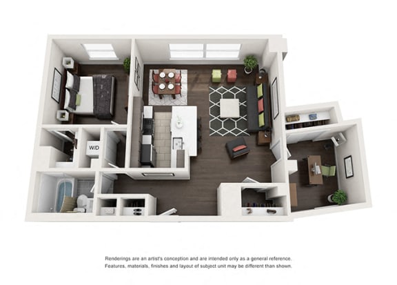 Dominion one bedroom floor plan