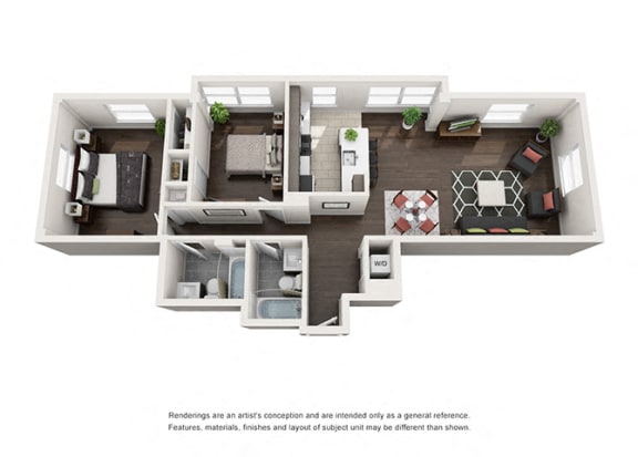 Dominion two bedroom floor plan