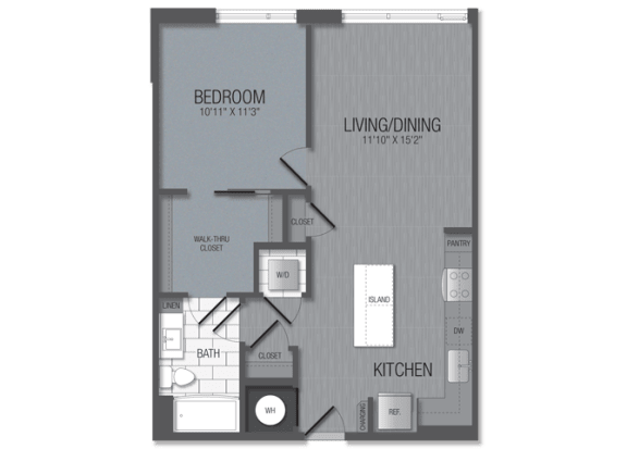 M.1B1 Floor Plan at TENmflats, Maryland, 21044