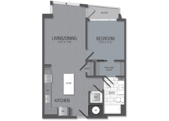 M.1B5E Floor Plan at TENmflats, Maryland