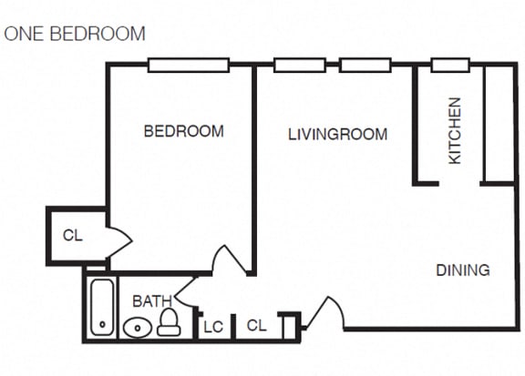 The Crestmont - A1 - 1 bedroom and 1 bath