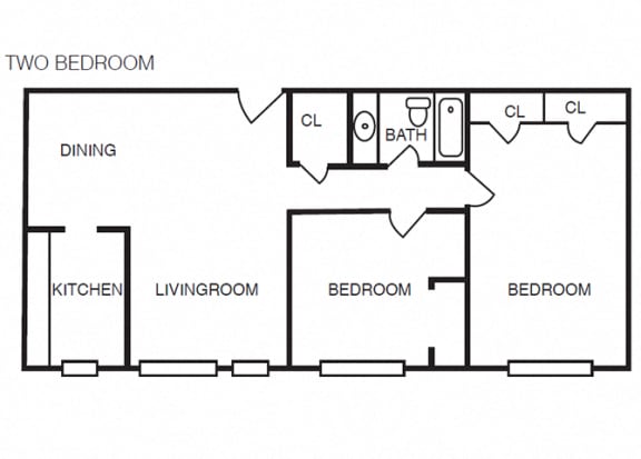 The Crestmont - B1 - 2 bedroom and 1 bath