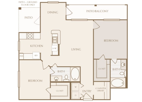 Lodge at Cypresswood - B2 - 2 bedrooms - 2 bath