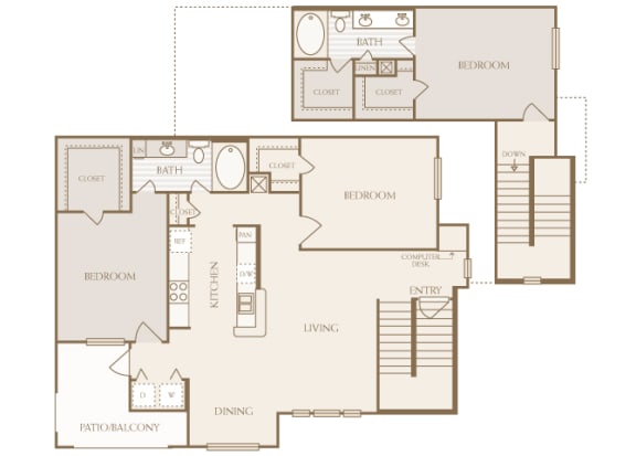 Lodge at Cypresswood - C1 - 3 bedrooms - 2 bath