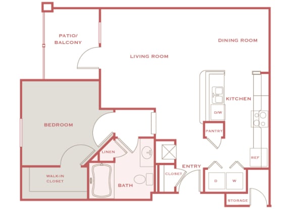 Cordillera Ranch A3 Aldona 1 bedroom floor plan