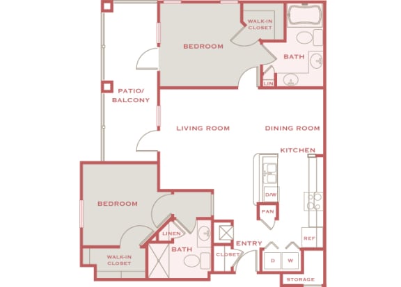 Cordillera Ranch B2 Paloma 2 bedroom floor plan