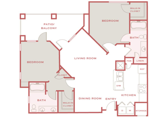 Cordillera Ranch B3 Carilla 2 bedroom floor plan