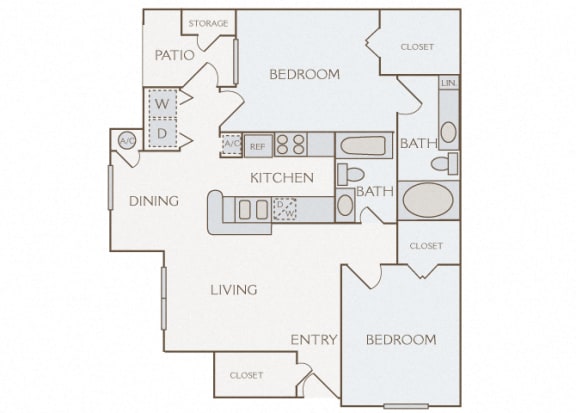 Weston Point - B1 - 2 bed - 2 bath