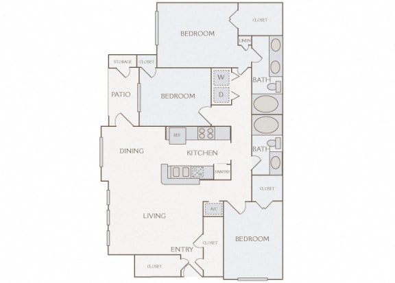 Weston Point - C1 - 3 bed - 2 bath