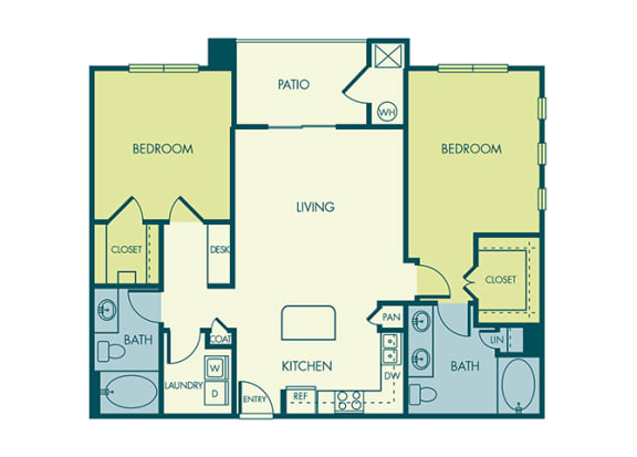 Acadia at Cornerstar - B2 (Carina) - 2 bedroom and 2 bath - 2D