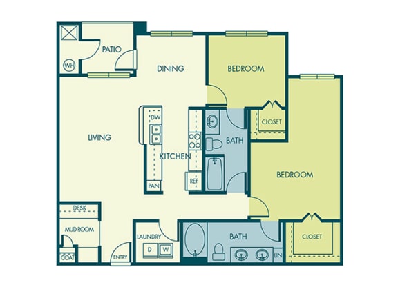 Acadia at Cornerstar - B3 (Gemini) - 2 bedroom and 2 bath - 2D
