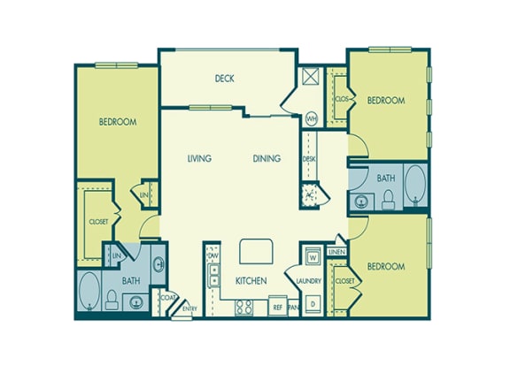 Acadia at Cornerstar - C1 (Auriga) - 3 bedroom and 2 bath - 2D
