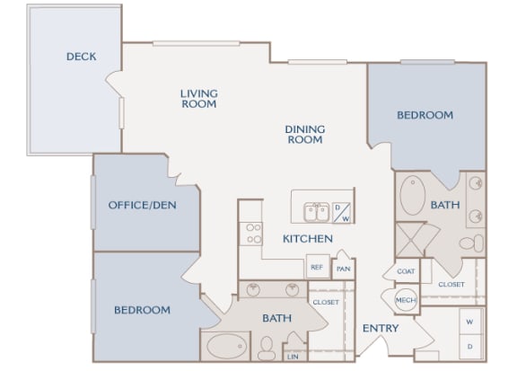 B7 Regal with den floor plan