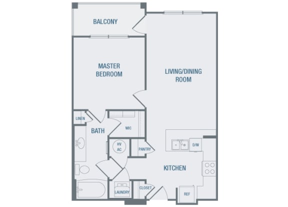 23Hundred at Berry Hill - A4 - 1 bedroom and 1 bath -2D
