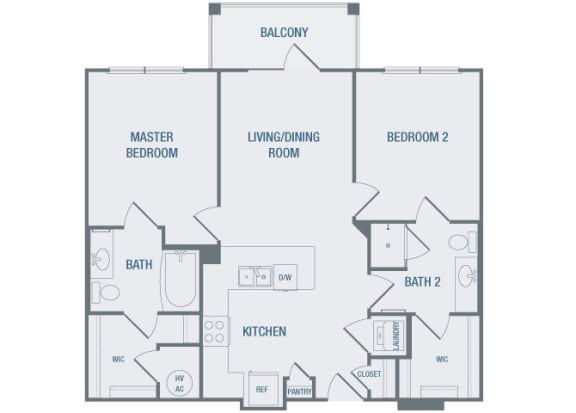 23Hundred at Berry Hill - B1 - 2 bedroom and 2 bath - 2D