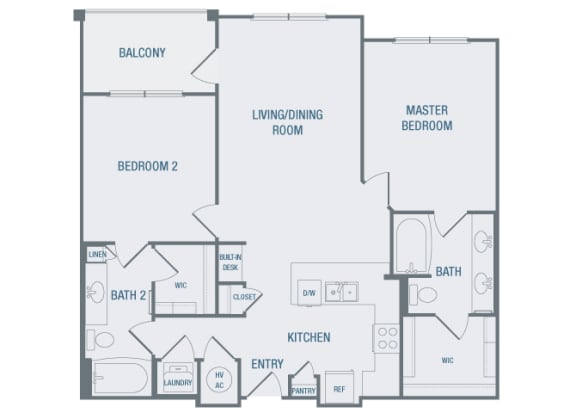 23Hundred at Berry Hill - B3 - 2 bedroom and 2 bath - 2D