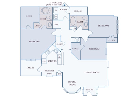 Carrington Place at Shoal Creek - C1 - 3 bedrooms 2 bathrooms - 2D
