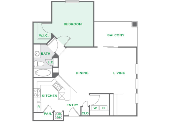 The Crossings at Alexander Place - A3 - Addison - 1 bedroom - 1 bath - 2D