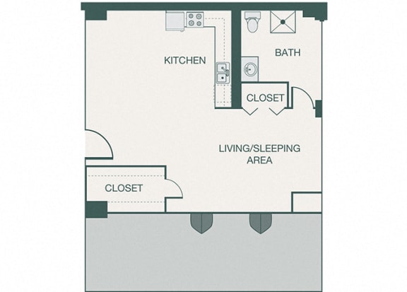 The Kirby - A4 (Loft 202) - Studio - 1 bath