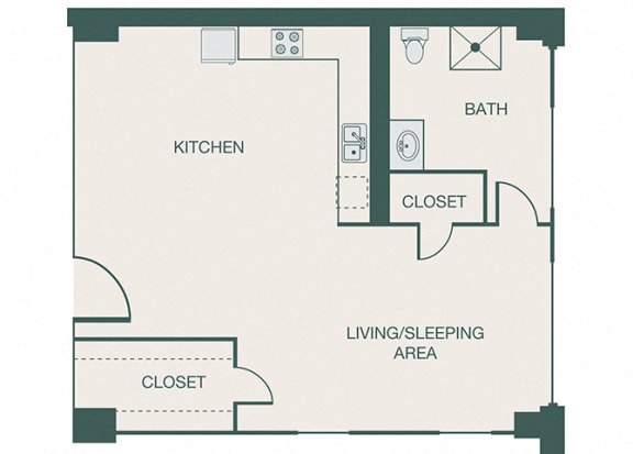 The Kirby - A5 - Loft - Studio - 1 bath