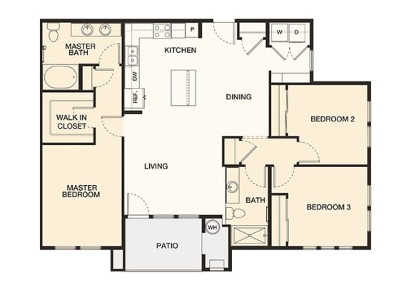 The Haven at Shoal Creek - C1 - Rejuvenate - 3 bedroom - 2 bath - 2D