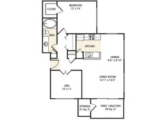 Serenity Floor Plan at Stonebridge Ranch Apartments, Arizona, 85225